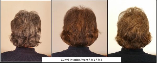 cuivré intense avant après